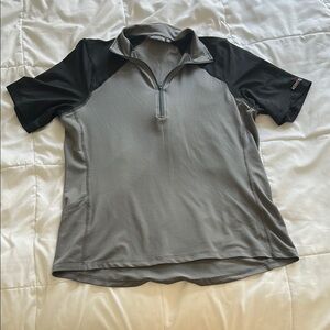 Kerrits Equestrian Polo Gray and Black Quarter-Zip